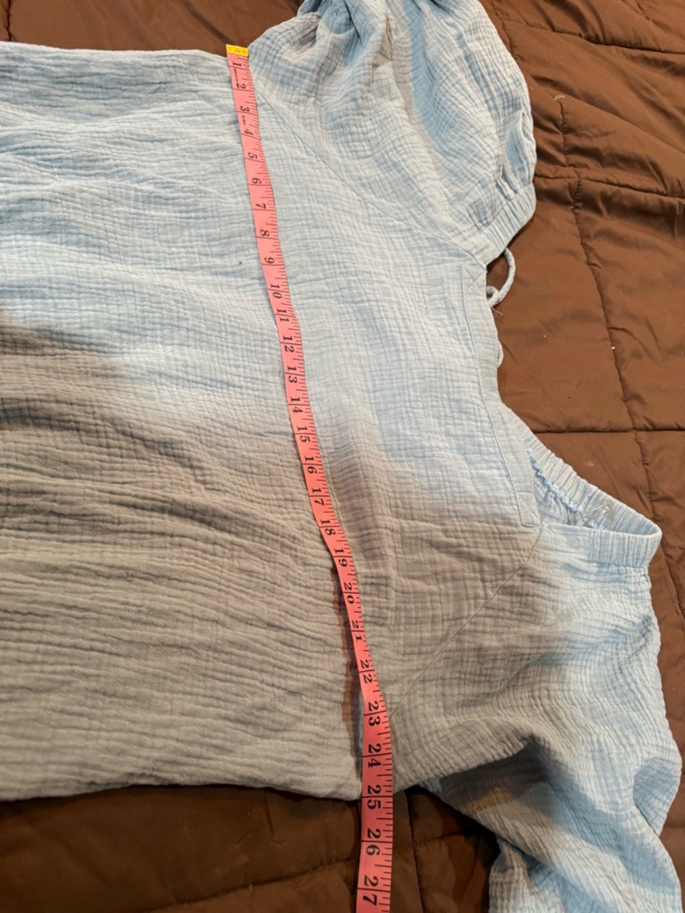 Oli & Hali Sage Gauze Ruffle-Cuff Peasant Top - Picture 6 of 7